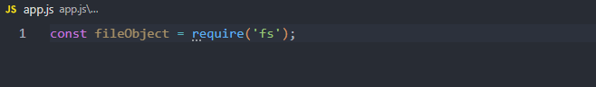 fs module syntax